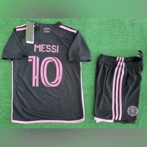 💋💋💋Inter Miami away soccer #10 Messi youth kids Jersey💋💋